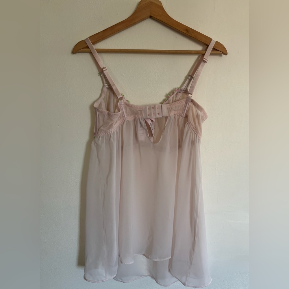 Victoria's Secret Very Sexy Rosebud Embroidery Unlined Corset Babydoll  Chemise - Picture 6 of 12